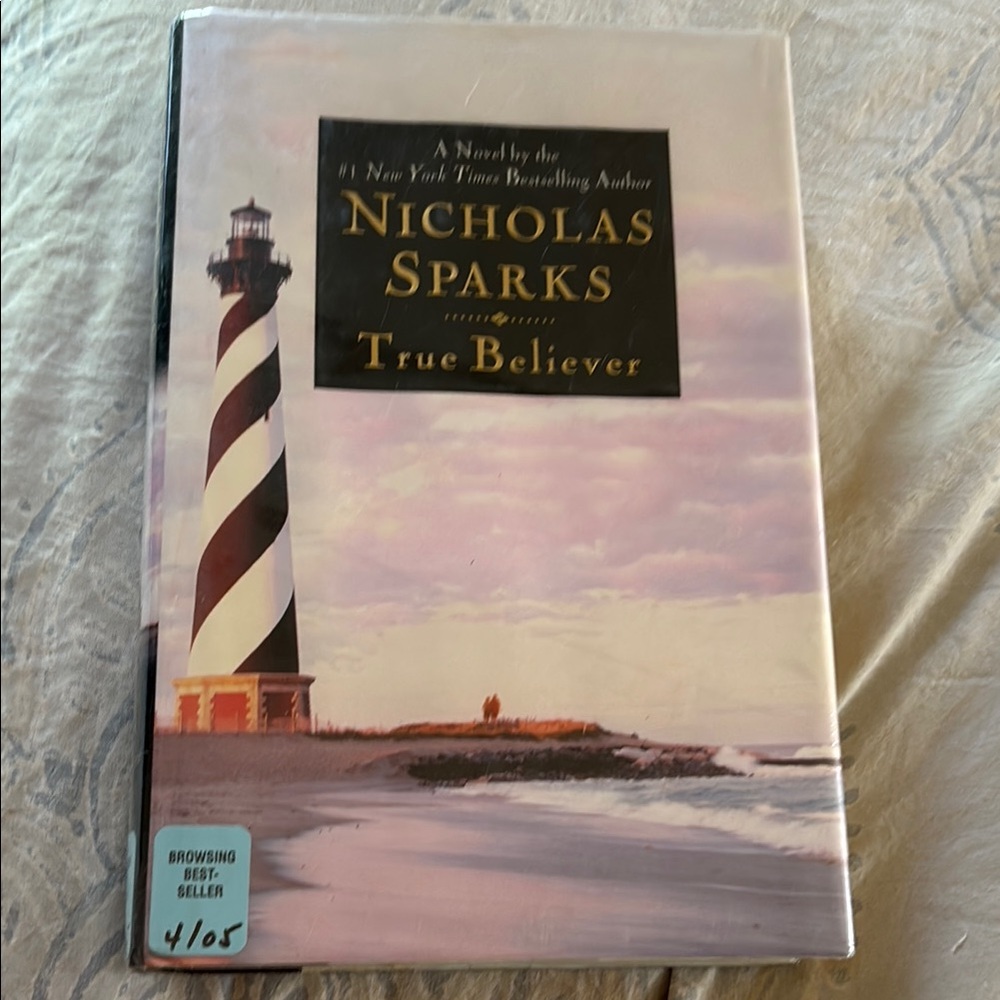 Nicholas Sparks 'True Believer' Hardcover Book